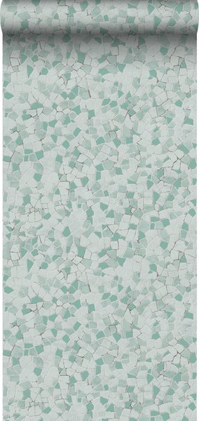 Sanders und Sanders Tapete Mosaik-Fliesen Blaugrün - 53 cm x 10 m - 640013