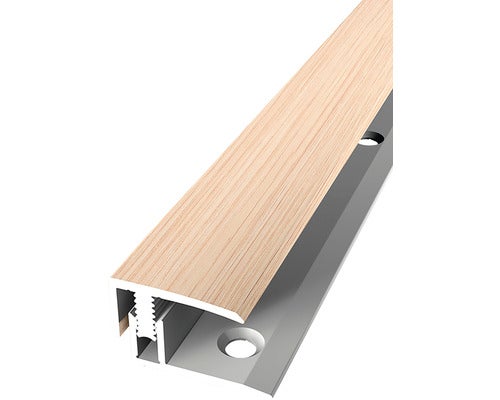 Endprofil 557H Alu mit Holzdekor Eiche weiß gekalkt 200 cm