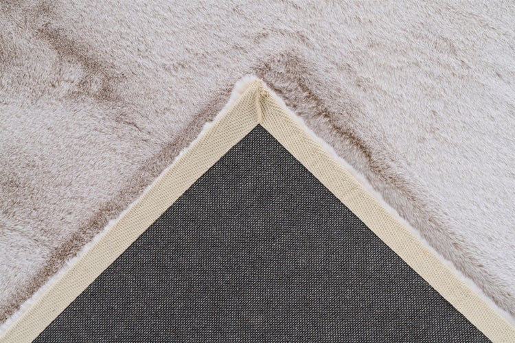 Hochflor Teppich Cassian Creme / Weiß Uni, Modern 120 x 170 cm