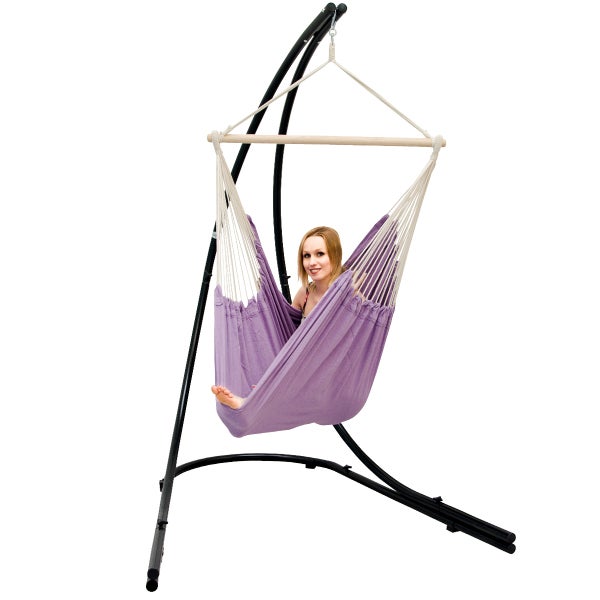 XXL Hängesessel 185x130cm Fliederfarben + 210cm Gestell