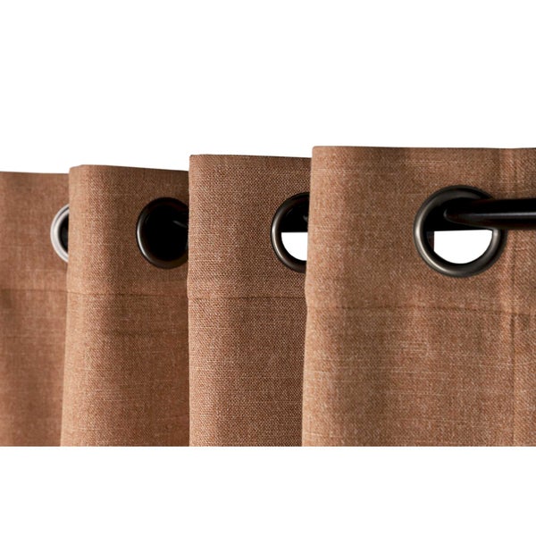 Gardine mit Ösen zur einfachen Anbringung an einer Gardinenstange