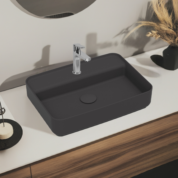 Isvea Waschbecken Aufsatzwaschbecken Badezimmer Anthrazit