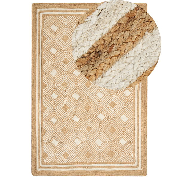 Teppich MENGEN 200 x 300 cm Jute Beige