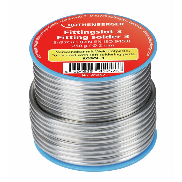 ROTHENBERGER Fittingslot 3, 2mm, 250g, Spule  - 45257