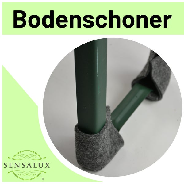 Sensalux Bodenschoner für Festzeltgarnitur, 12 Stk, grau-meliert mit Klettverschluss