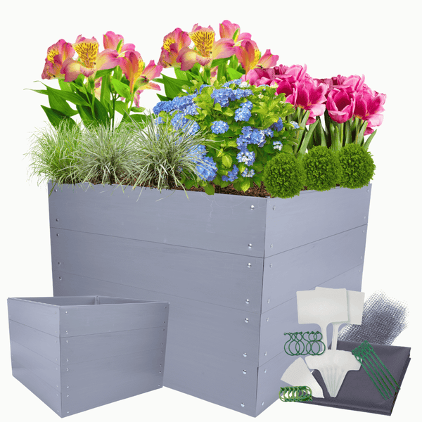 Hochbeete Growline Plast HxBxT 81x80x45 cm 4 Ebenen Kunststoff Grau