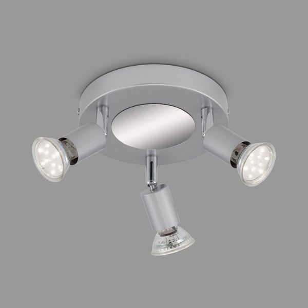 LED Spotleuchte Deckenleuchte 3xGU10 9W schwenkbar Metall Titan Ø16cm Briloner