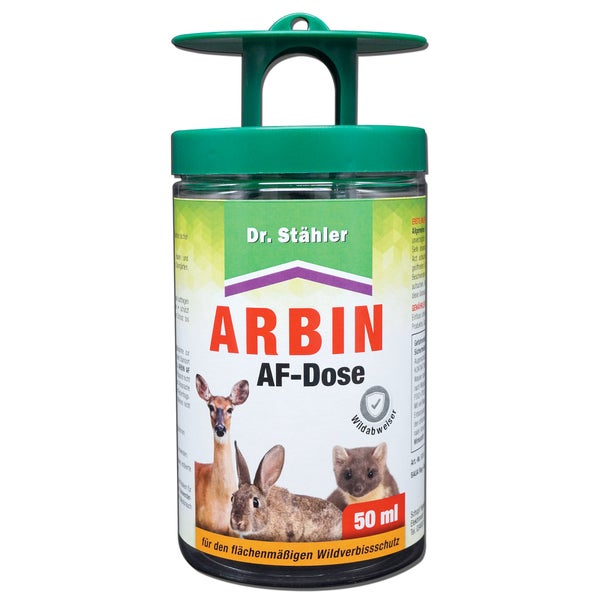Arbin AF Duftdose zur Wildabwehr gegen Rehe, Kaninchen, Hasen und Marder, Fernhaltemittel für Grabstätten, Vorgärten, Beete und kleine Gartenflächen, Wildschutz für Außenbereiche