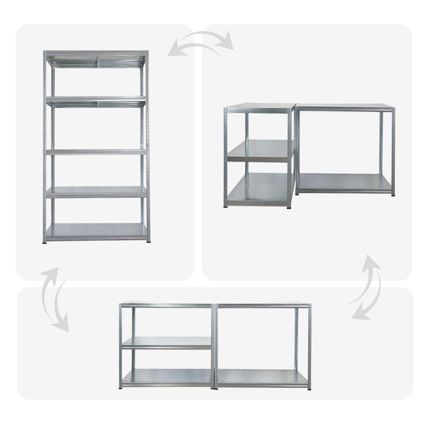 Mehrere Konfigurationen eines Metallregals