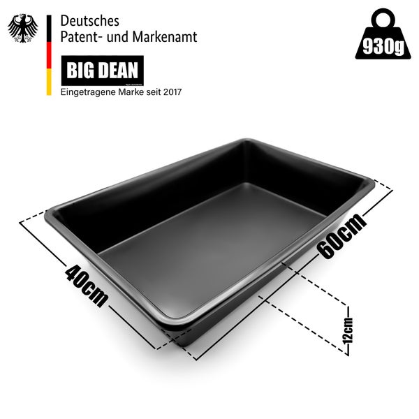 BigDean Wanne aus Kunststoff 60x40x12 cm multifunktional einsetzbar – ideal als Kotwanne, Pflanzwanne oder Mörtelwanne geeignet