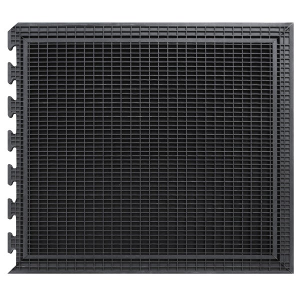 PROREGAL Anti Ermüdungs Gummifliese Endstück BxL 80 x 70 cm Stärke 1,2 cm Schwarz
