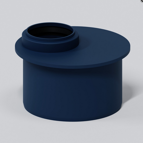 Exzentrische Reduzierung für Kunststoffrohre, Abflussrohr-Adapter.