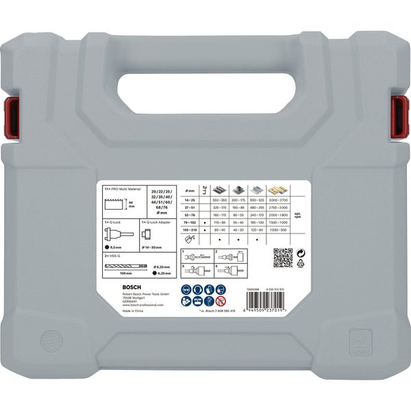 Bosch Bohrersatz in grauer Aufbewahrungsbox