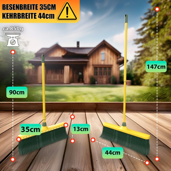 Abbildung eines Straßenbesens mit Maßangaben