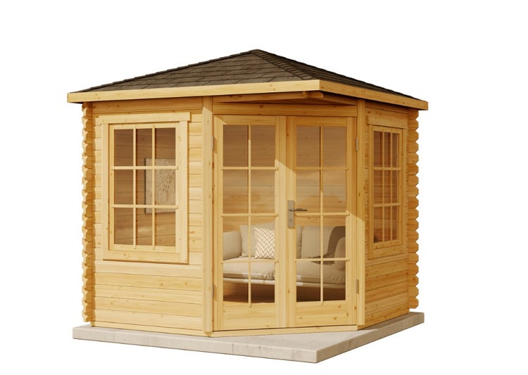 Holz Gartenhaus mit Fenstern und Doppeltür