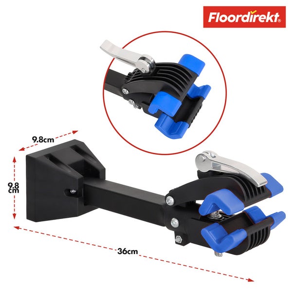 Wandhalterung für Fahrräder mit den Maßen 36 x 9,8 cm.