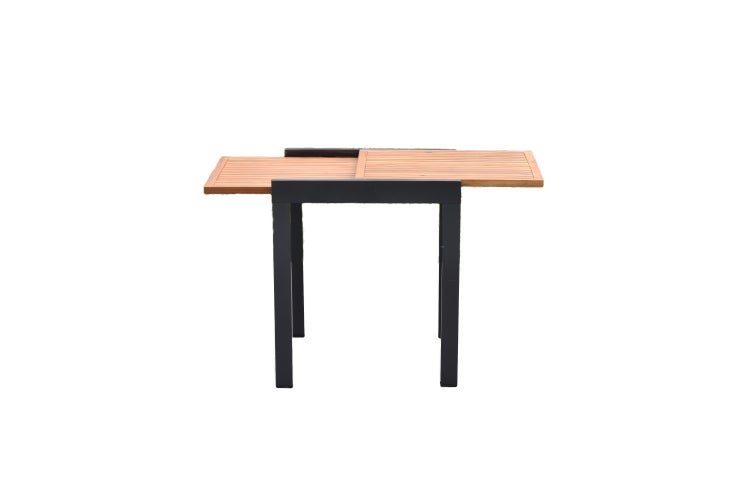 Balkonausziehtisch, graphit/natur, 65 (130) x 65 cm
