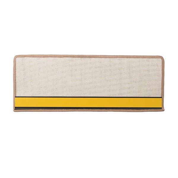 FLOORDIREKT Stufenmatte Sabang - Sisaloptik - Gekettelter Rand & Selbstklebend - Beige - 23,5 x 65 cm - Rechteckig
