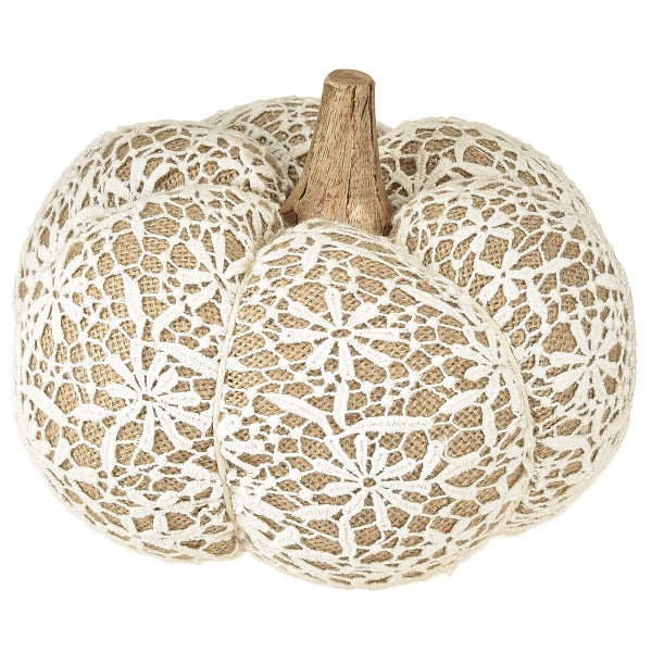 Dekorative Kürbisfigur mit Spitze und Stiel