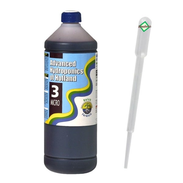 Advanced Hydroponics Micro – 10 Liter universeller Nährstoffdünger mit Dosierpipette, für kräftiges Wachstum, gesunde Wurzeln & vielseitige Anwendung in allen Pflanzenphasen