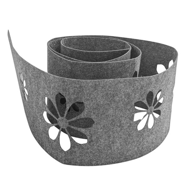 Dekoband aus Filz mit Blumenausstanzungen