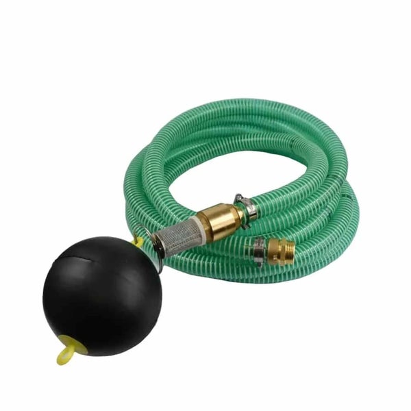 Saugschlauch-Set mit Schwimmkugel, Filter und Anschlüssen für Gartenpumpen