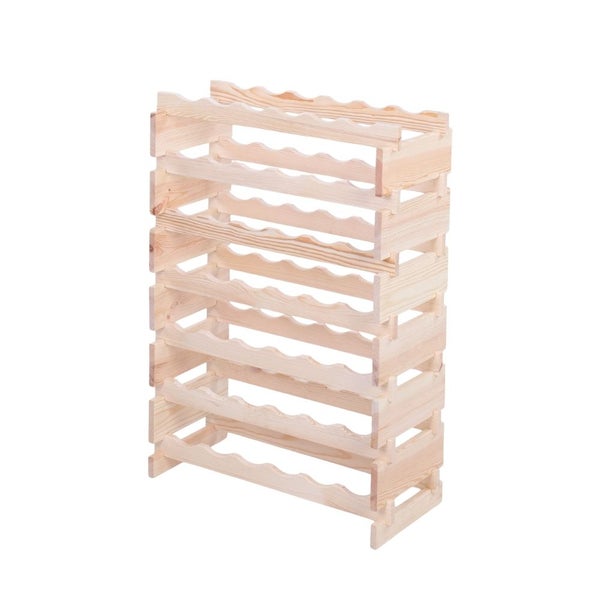 Weinregal VINOTECA FLEX PRO HxBxT 93x65x28cm 42 Flaschen auf 7 Ebenen Massives Kiefernholz Natur unbehandelt