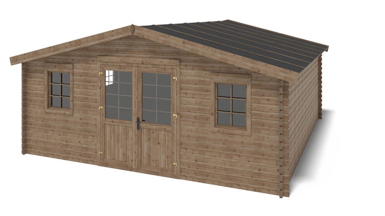 Gartenhaus, Gerätehaus 34,80m2 - 5,90x5,90m - 45mm - Imprägniert