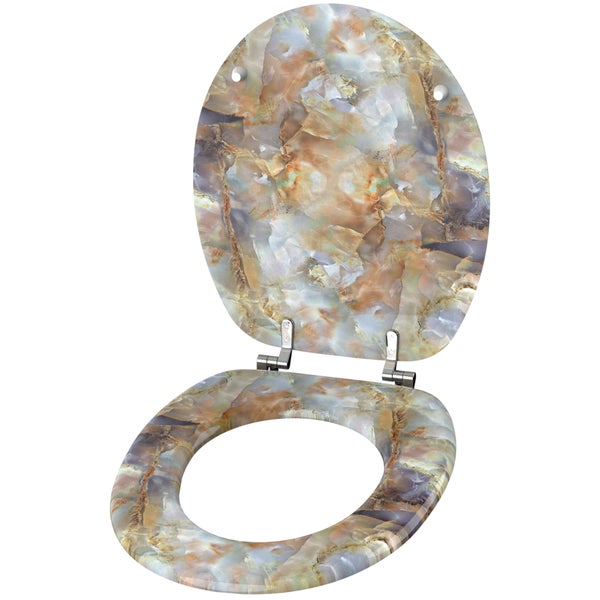WC-Sitz Marmor Braun