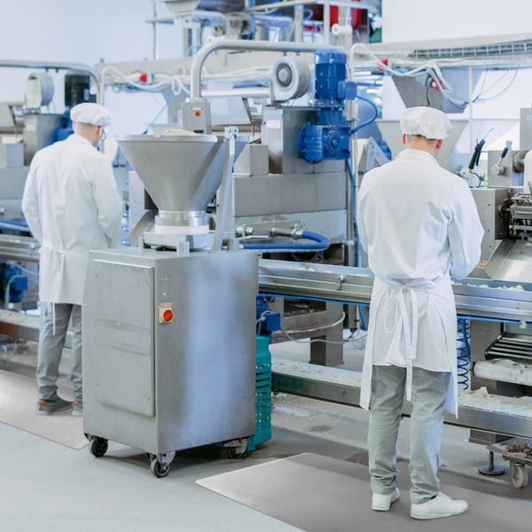FLOORDIREKT Anti-Ermüdungsmatte - Heavy-Duty Ripp - Doppellagig - Stehmatte für den Arbeitsplatz - Grau - 60 x 90 cm
