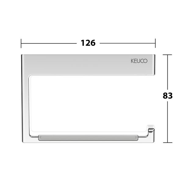 KEUCO Rose Toilettenpapierhalter, starr, zum Kleben/Schrauben, chrom