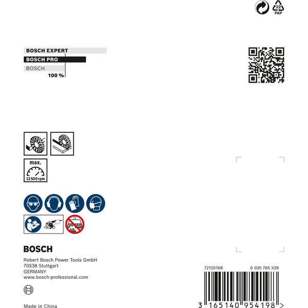 Bosch PRO Stainless Steel heavy X-Lock Scheibenbürste 115 x 0,50 mm - 2608620733