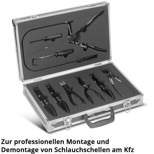 Schlauchschellen-Zangen 9-teiliges Set Montage von Schlauchschellen