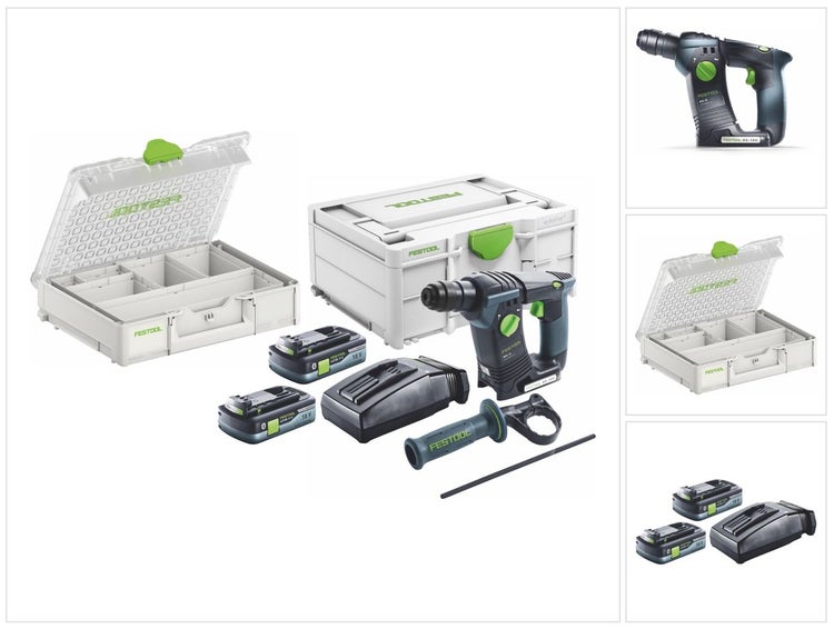 Festool BHC 18 HPC 4,0 I-Plus Organizer Edition ( 577430 ) Akku Bohrhammer 18 V 25 Nm 1,8 J SDS Plus Brushless + 2x Akku 4,0 Ah + Ladegerät + Organizer + Systainer