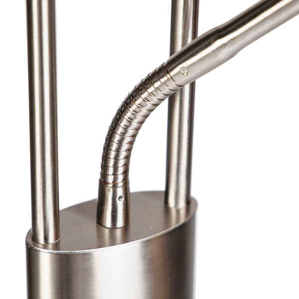 Detailaufnahme einer Schreibtischlampe mit flexiblem Arm.