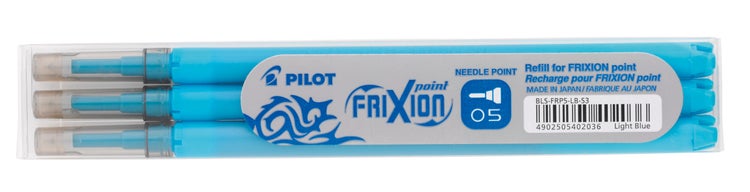 PILOT Mine FriXion Point hellblau, 3er Set