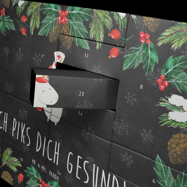 Mr. & Mrs. Panda Befüllbarer Adventskalender Einhorn Krankenschwester - Schwarz
