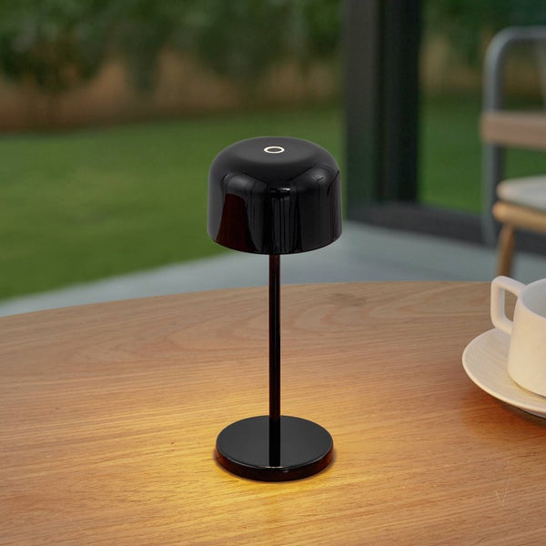 Lucande LED Quill dimmbar (spritzwassergeschützt (Modern) in Schwarz aus Aluminium (1 flammig, )
