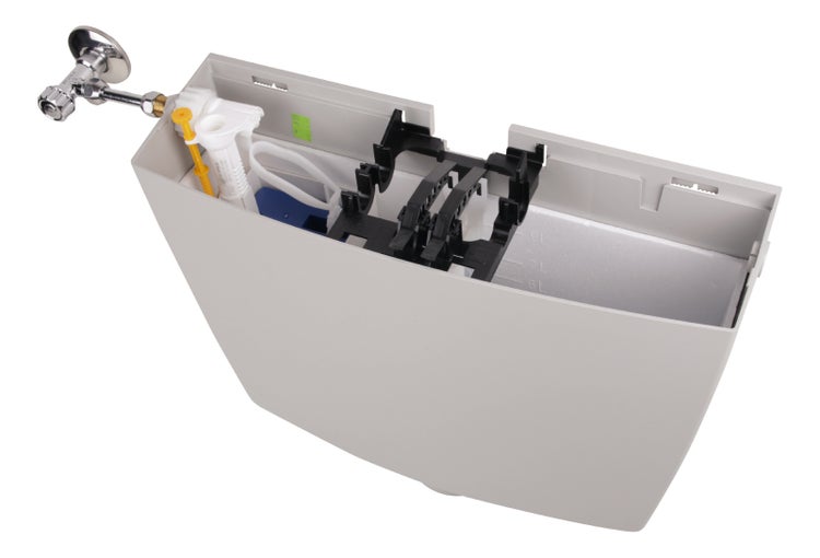 Sanitop-Wingenroth Spülkasten Karat | Tiefspülkasten mit Zwei-Mengen-Technik | 3,5 oder 6 - 9 l | Geräuscharm und vollisoliert | Variabler Anschluss | Manhattan | 21055 3