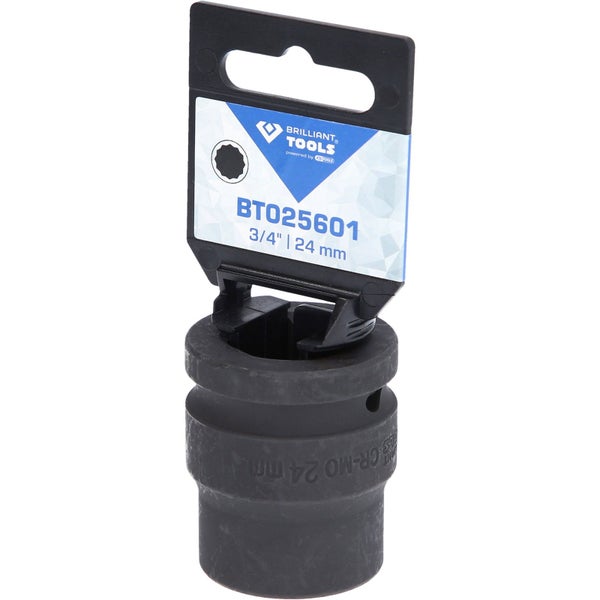 BRILLIANT TOOLS 3/4 Kraft-Stecknuss Zwölfkant 24 mm kurz - BT025601