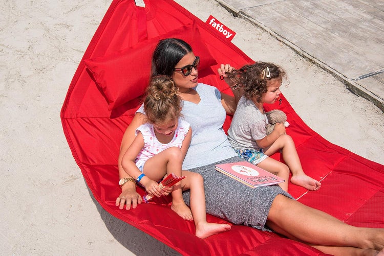 Fatboy Headdemock Deluxe Hellgrau | Hängematte für Zwei mit Gestell | inkl. Matte, Gestell, Kissen, Cover- Deluxe Version | Outdoor geeignet Garten & Terrasse | 280 x 140cm