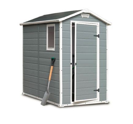 Keter Manor 46 Gartenhaus - 130x192x198cm - Einzeltür mit Seitenfenster - Anthrazit