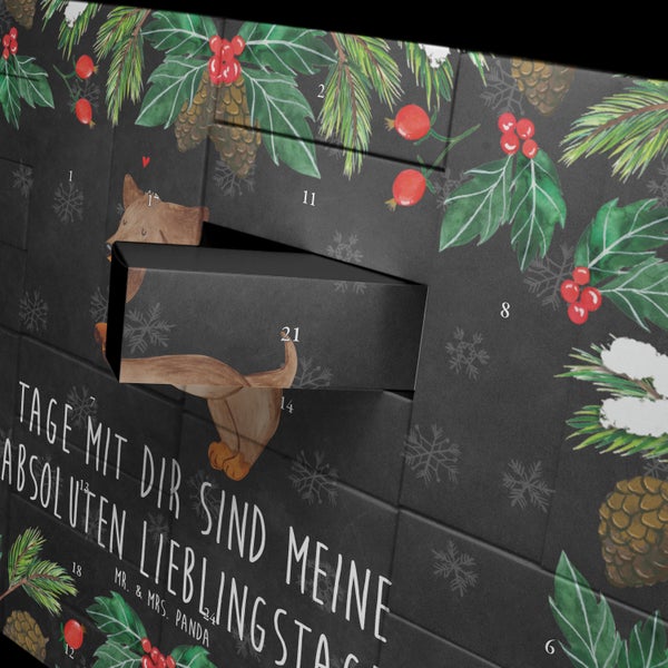 Mr. & Mrs. Panda Befüllbarer Adventskalender Hund Dackel - Schwarz