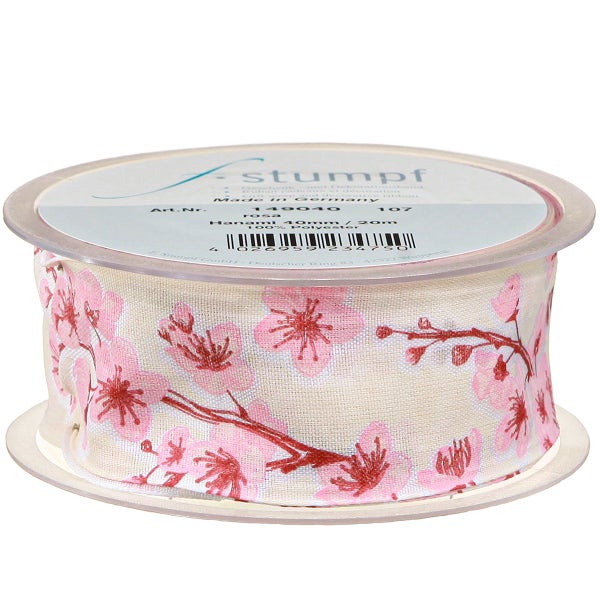 Dekoband Hanami, 40 Millimeter breit und 20 Meter lang, aus Polyester