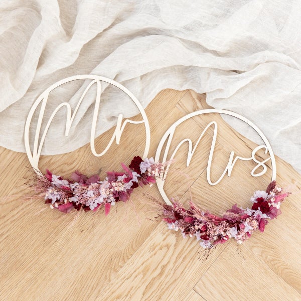 Trockenblumenkranz Mrs&Mr beerige Töne