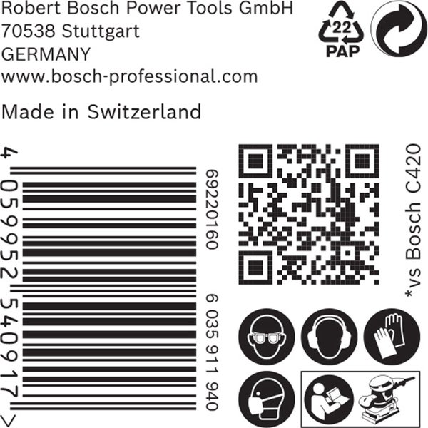 Bosch 50x Expert M480 Schleifnetz für Schwingschleifer 93 x 186 mm G 100 - 2608900753