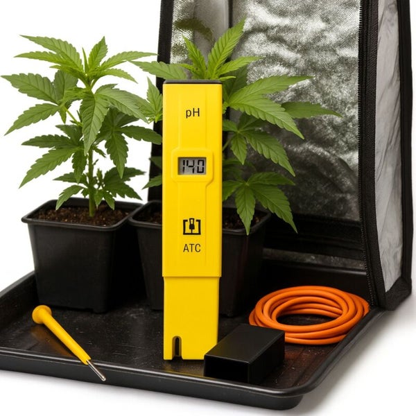 Pflanzenaufzucht-Set mit pH-Messgerät, Pflanzen, Anzuchtkasten, Werkzeug und Zubehör