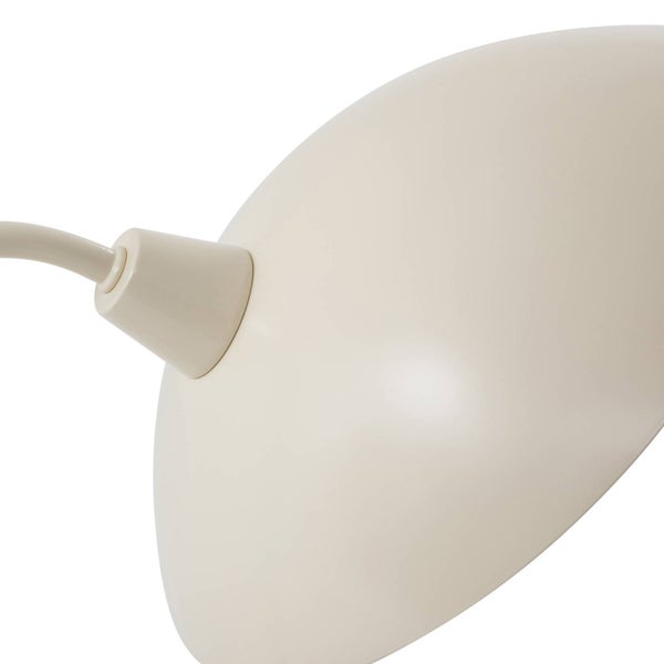 Lucande Tischlampe Arvadon (Modern) in Creme aus Metall (1 flammig, E14) - Tischleuchte Schreibtischlampe Nachttischlampe Wohnzimmerleuchte