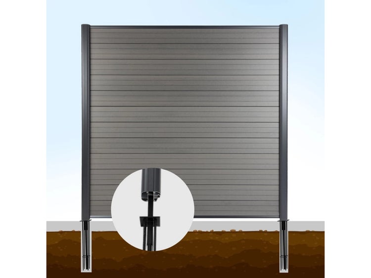 FLOORDIREKT WPC Sichtschutzzaun Komplettset inkl. HORNBACH