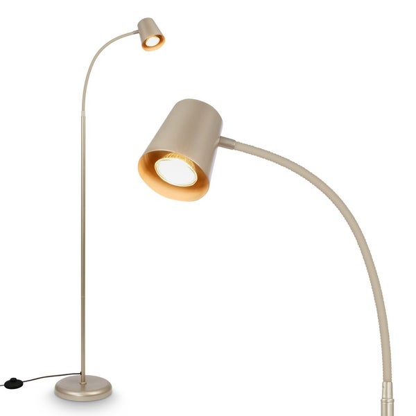 Moderne Stehlampe mit biegsamem Arm und verstellbarem Lampenkopf zur flexiblen Beleuchtung